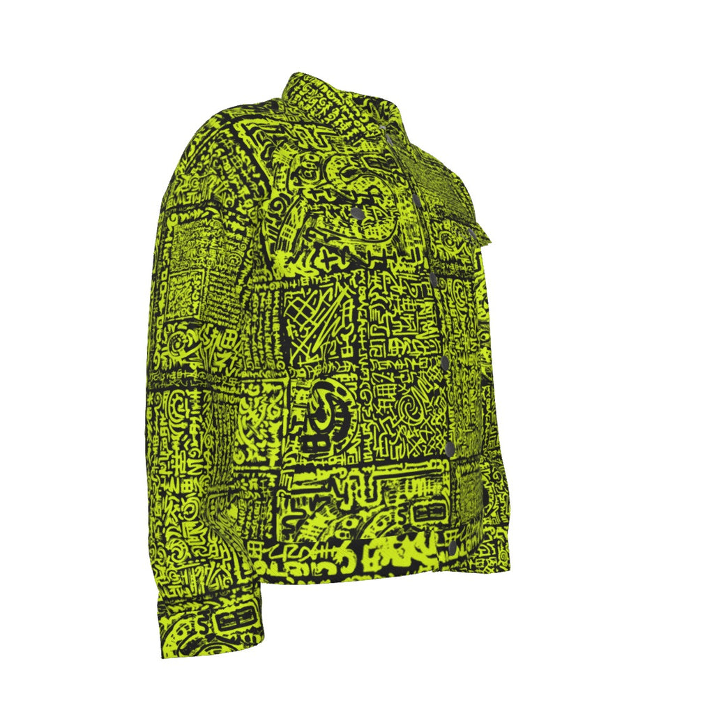 Neon Scribe Unisex Lapel Jacket
