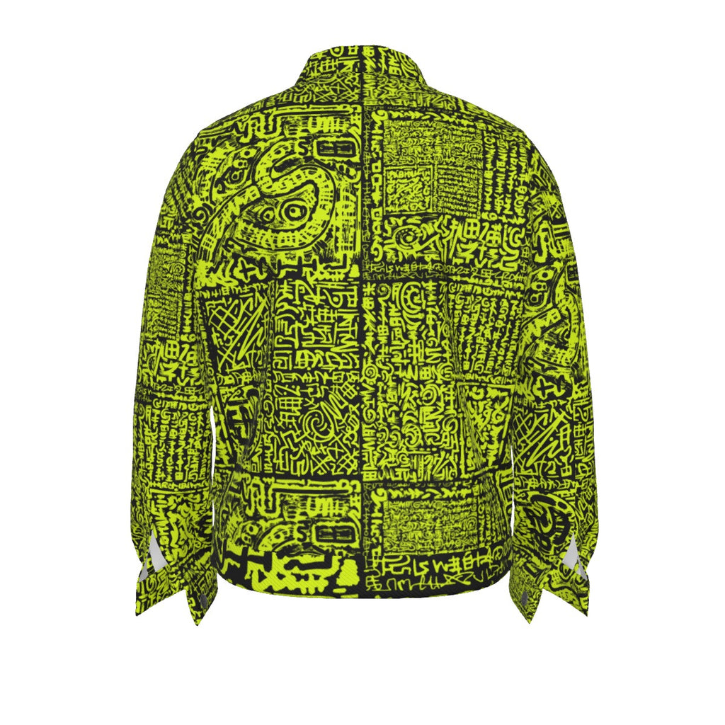 Neon Scribe Unisex Lapel Jacket