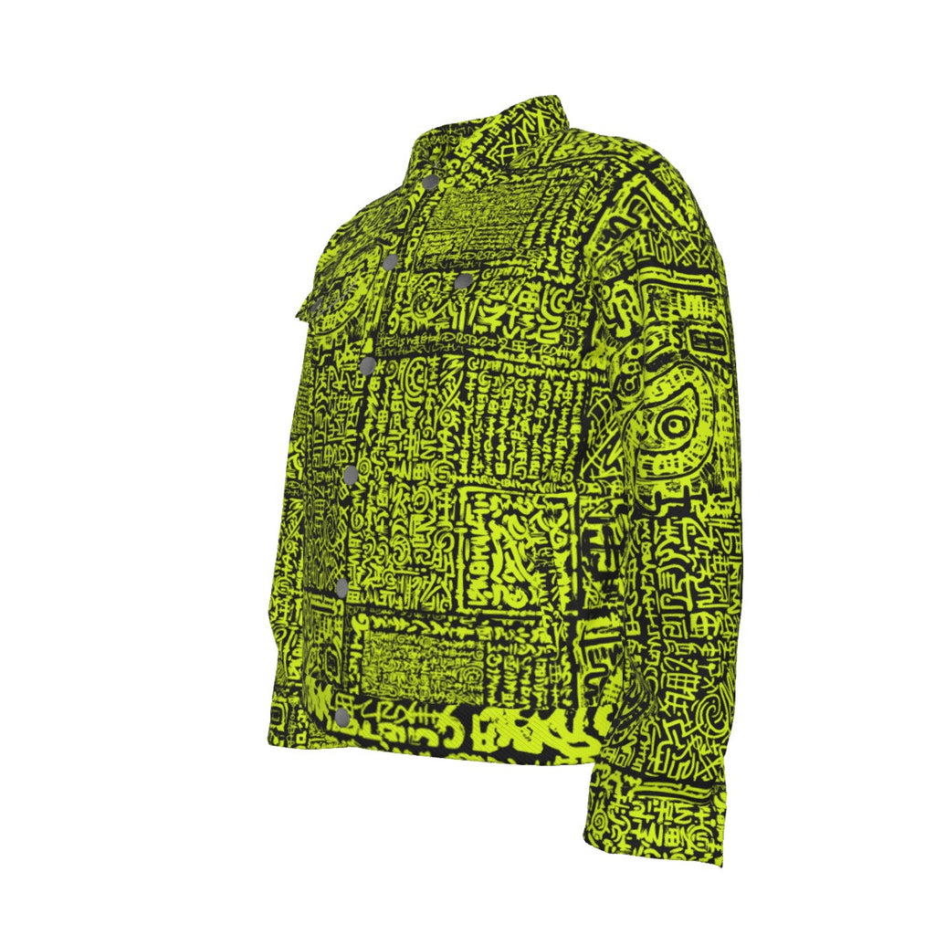Neon Scribe Unisex Lapel Jacket