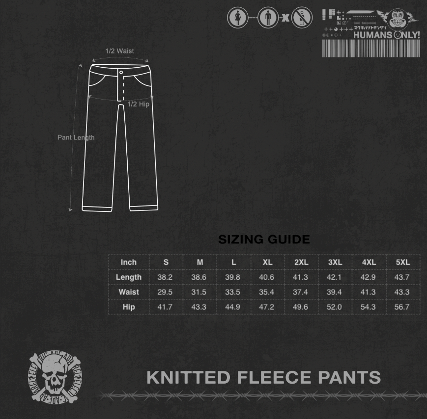 Scribe Cross Unisex Knitted Fleece Pants