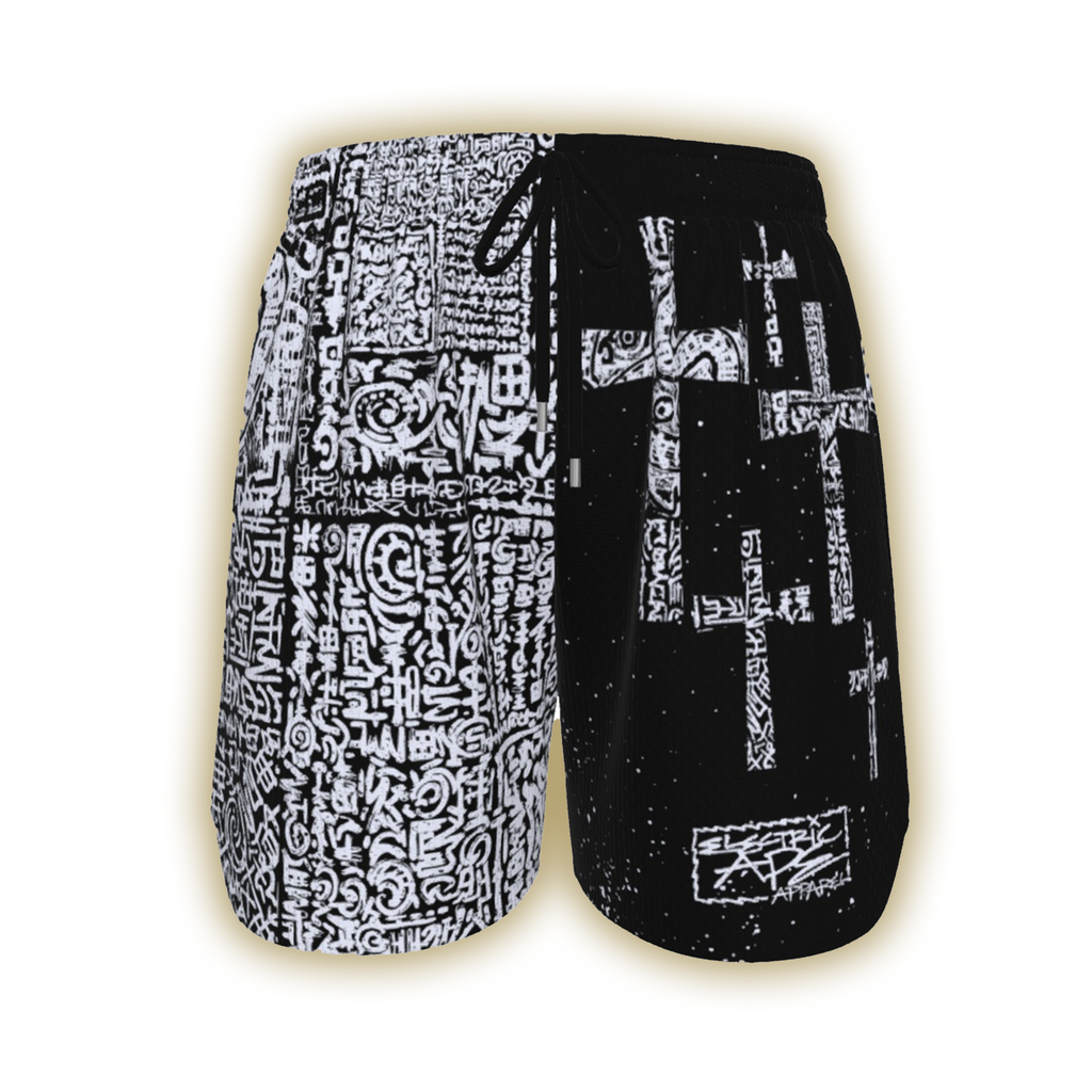 Scribe Cross All-Over Mesh Shorts