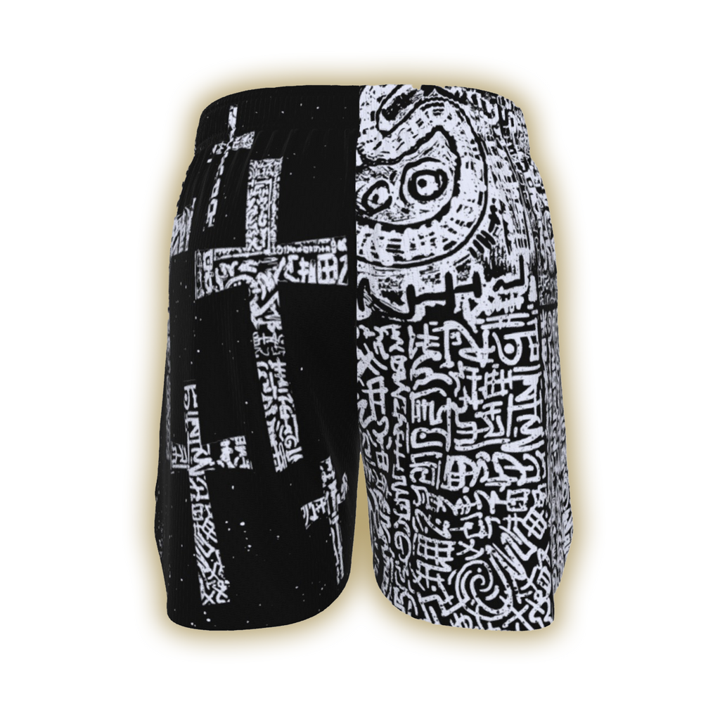 Scribe Cross All-Over Mesh Shorts